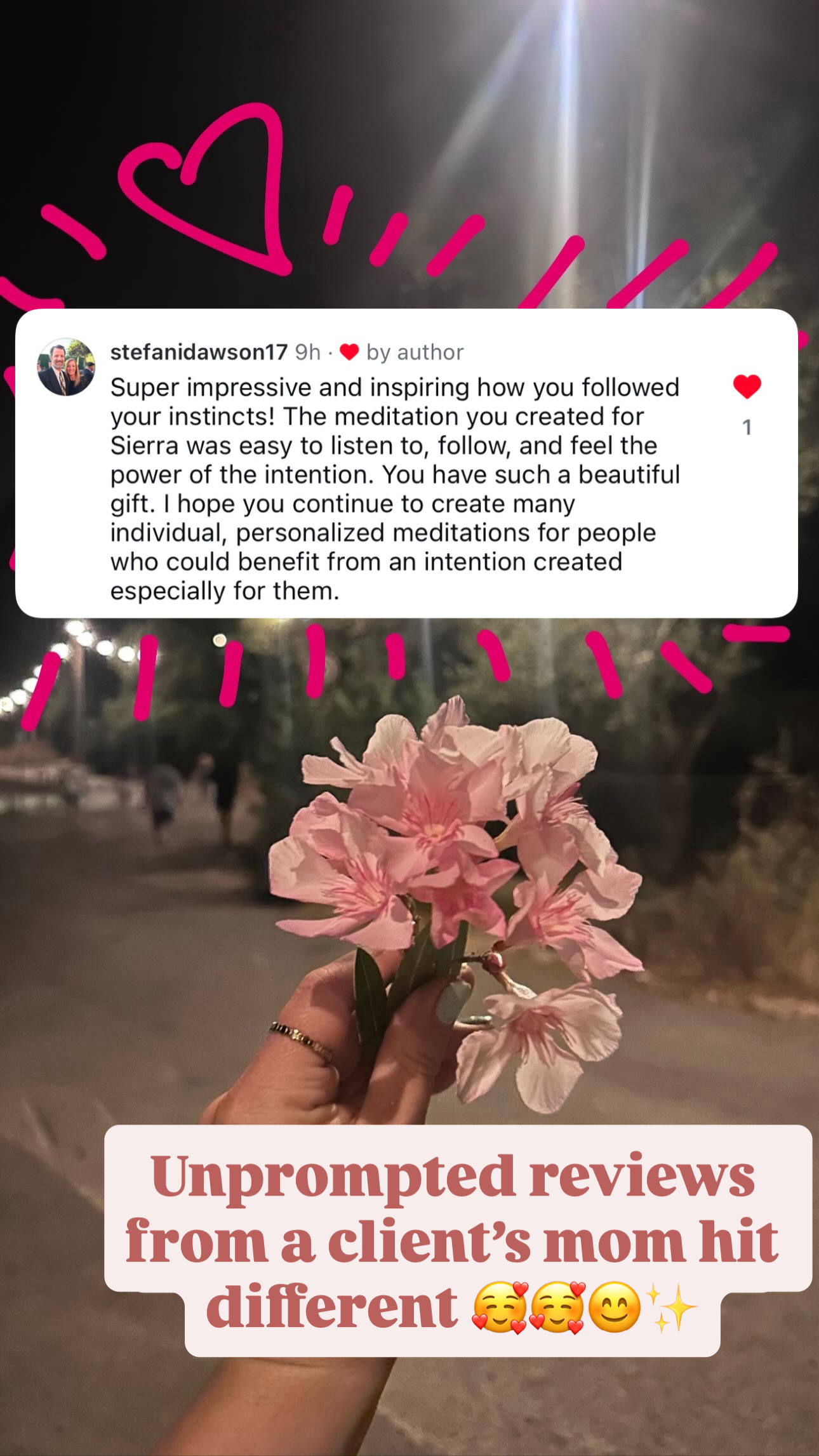 Client testimonial screenshot