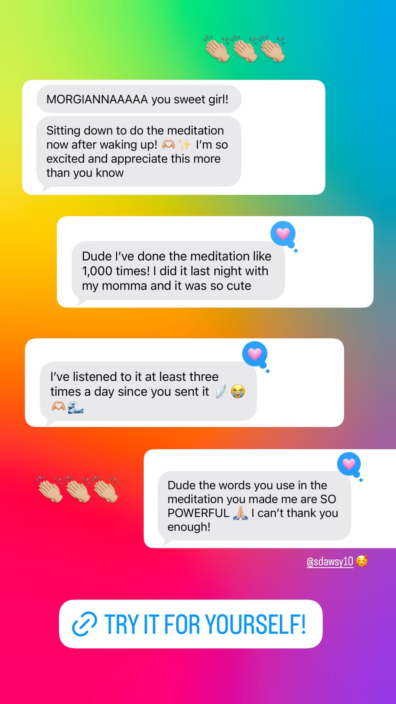 Client testimonial screenshot